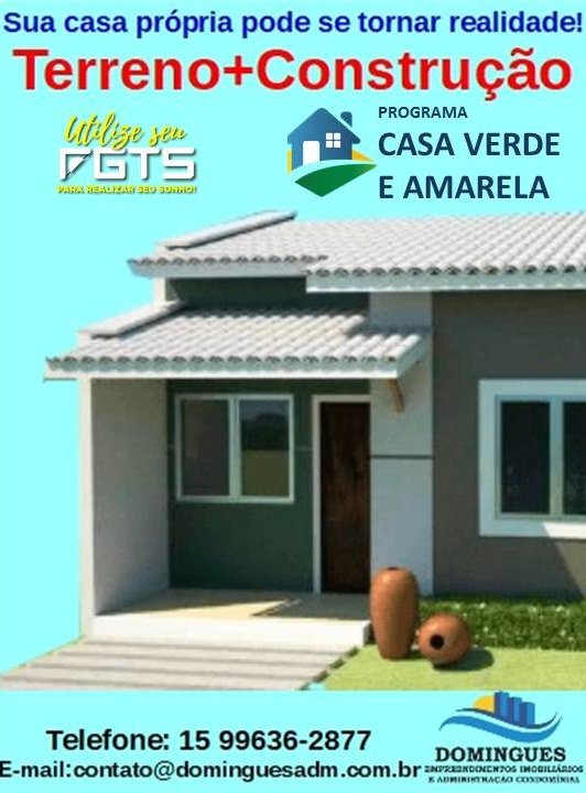 Terreno + Construção Casa Verde Amarela da Caixa